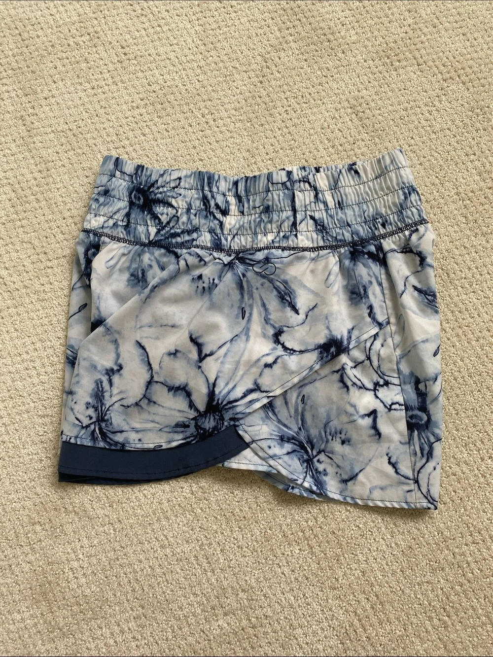 Calia Abstract Tie-Dye Blue Floral Women’s Shorts